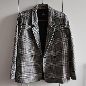 Anine Bing Size S Black and White Checkered Blazer